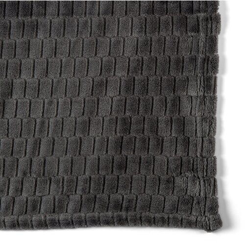 Kosta Linnewafveri Fleece deken Jaquard 130x170 cm donker grijs
