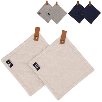 Kosta Linnewäfveri 2-pack pothouder beige