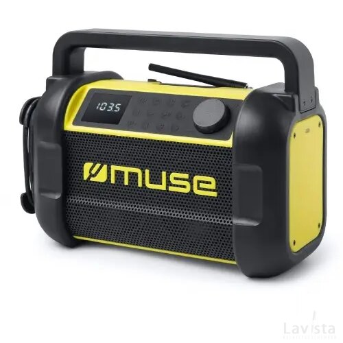 M-928 | Muse bouwradio met Bluetooth 20W met FM-radio zwart / geel