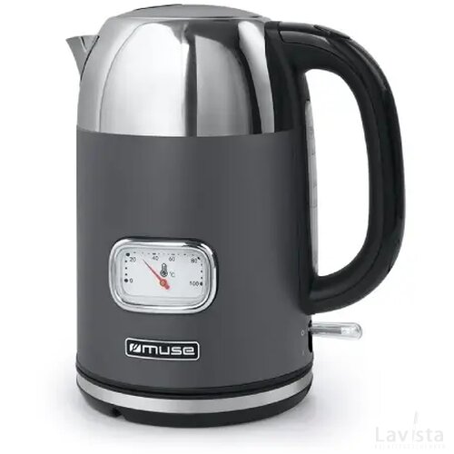 Muse waterkoker 1,7 Liter donker grijs