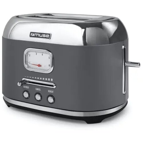 Muse broodrooster 1000 Watt donker grijs