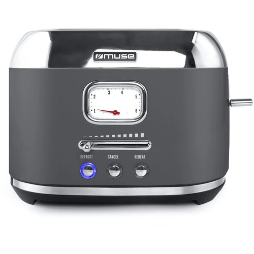 Muse broodrooster 1000 Watt donker grijs