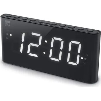 CR136 | NewOne PLL wekkerradio met dubbel alarm zwart