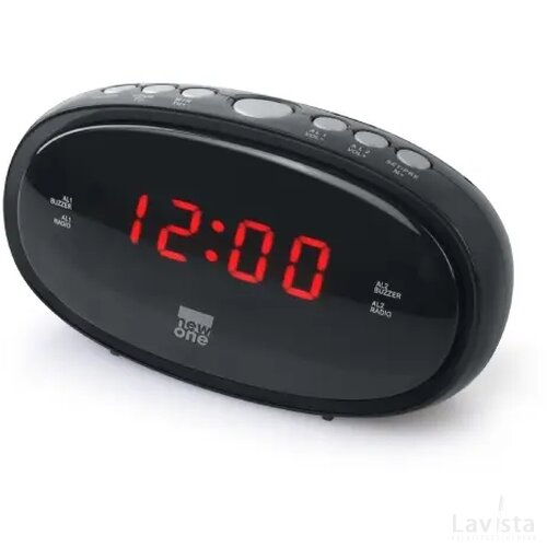 CR100 | NewOne PLL wekkerradio zwart