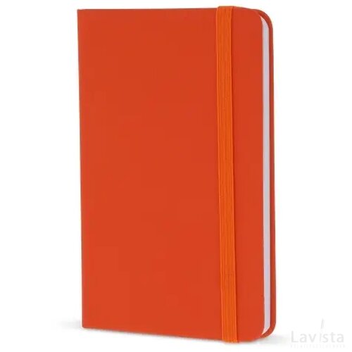 A6-notitieboek van PU met FSC-pagina's oranje