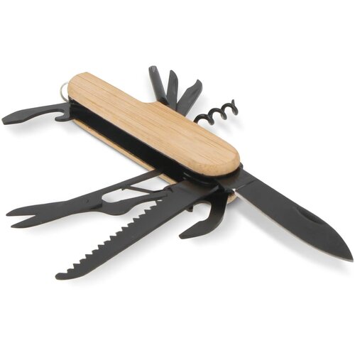 Multitool bamboe 9 functies zwart