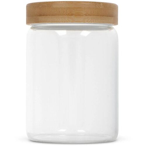 Canister glas & bamboe 900ml transparant