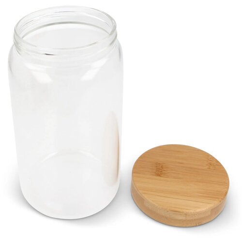 Canister glas & bamboe 1200ml transparant