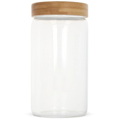 Canister glas & bamboe 1200ml transparant