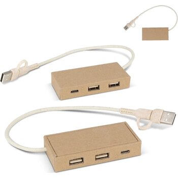 Hub gerecycled papier natuur