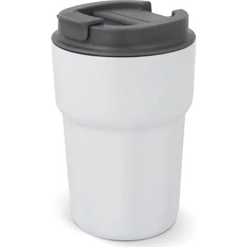 T-ceramic thermomok met deksel Zambezi 350ml wit