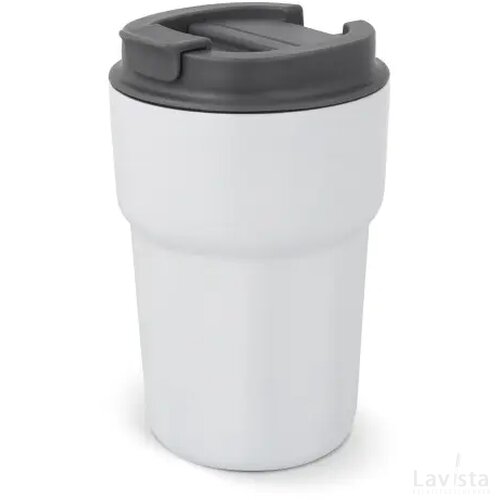 T-ceramic thermomok met deksel Zambezi 350ml wit