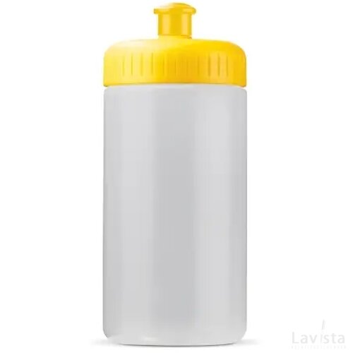 Sportfles Bio basis 500ml basic transparant geel