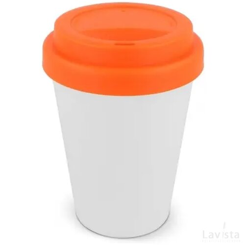 RPP Koffiebeker Wit 250ml wit / oranje