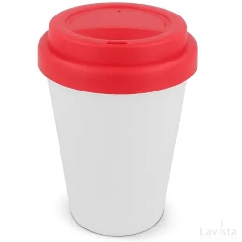 RPP Koffiebeker Wit 250ml wit / rood