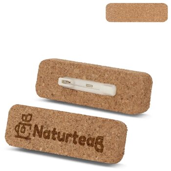 Kurk naambadge Naturel