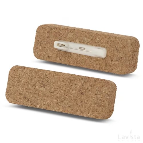 Kurk naambadge Naturel