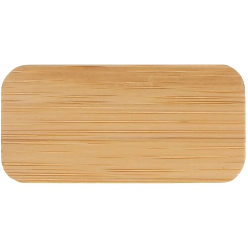 Luxe naambadge van bamboe Naturel