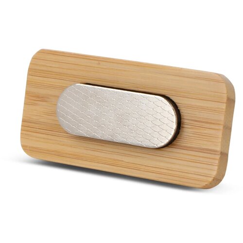 Luxe naambadge van bamboe Naturel