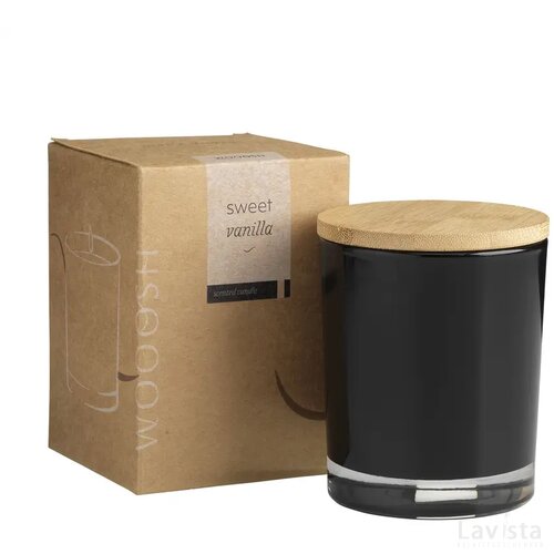 Wooosh Scented Candle Sweet Vanilla Geurkaars Zwart