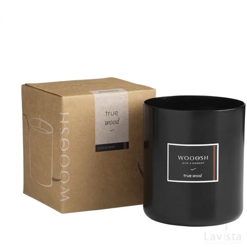 Wooosh Scented Candle True Wood Geurkaars Zwart