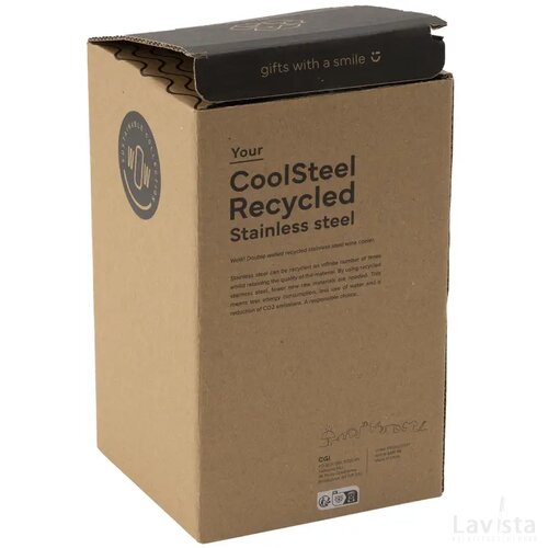 Coolsteel Rcs Recycled Steel Wijnkoeler Zwart