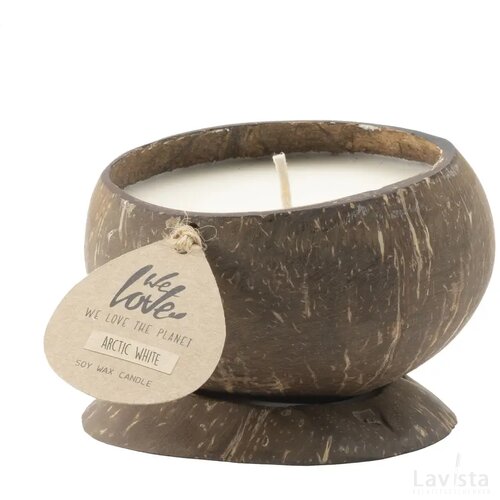 We Love The Planet Coconut Candle Kaars Arctic White