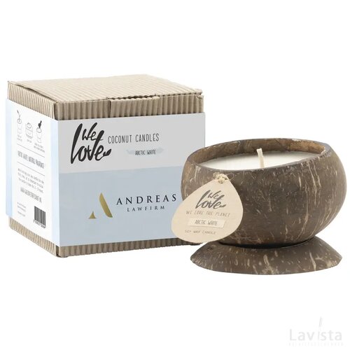 We Love The Planet Coconut Candle Kaars Arctic White