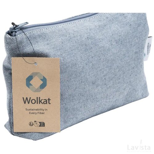 Wolkat Safi Recycled Textile Cosmetic Bag Toilettas Blauw