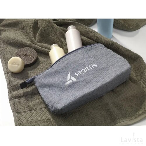 Wolkat Safi Recycled Textile Cosmetic Bag Toilettas Blauw