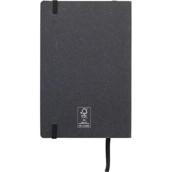 Monti Recycled Leather Notebook A5 Notitieboek Zwart