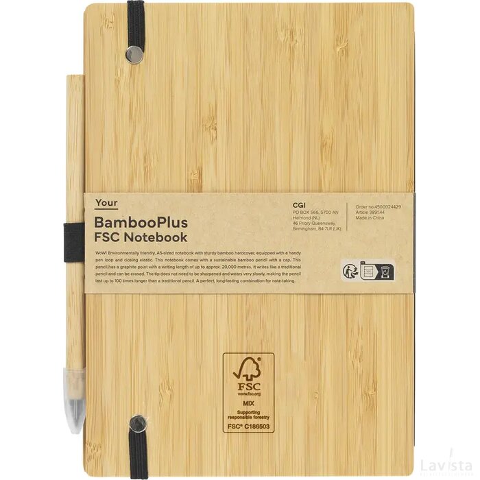 Bambooplus Notebook A5 - Inkless Pen Bamboe
