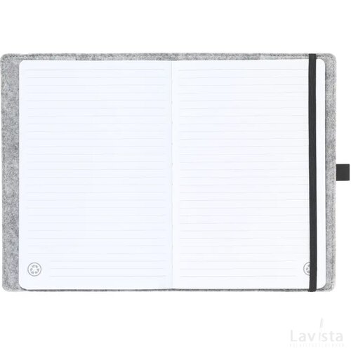 Felty Grs Rpet Notebook A5 Notitieboek Grijs