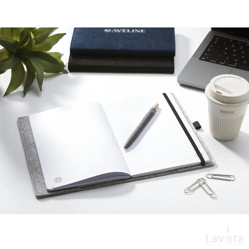 Felty Grs Rpet Notebook A5 Notitieboek Grijs