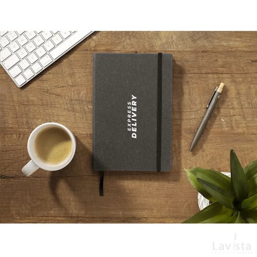 Montana Recycled Leather Notebook A5 Notiteboek Zwart