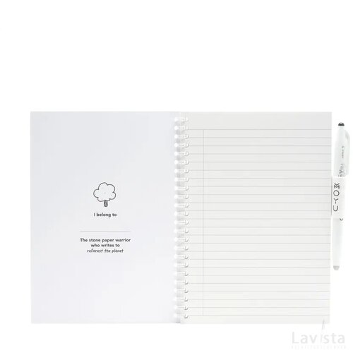 Moyu Erasable Stone Paper Notebook Softcover 18 Pag. Zwart
