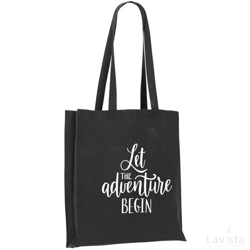 Colour Square Bag Grs Recycled Cotton (150 G/M²) Tas Zwart