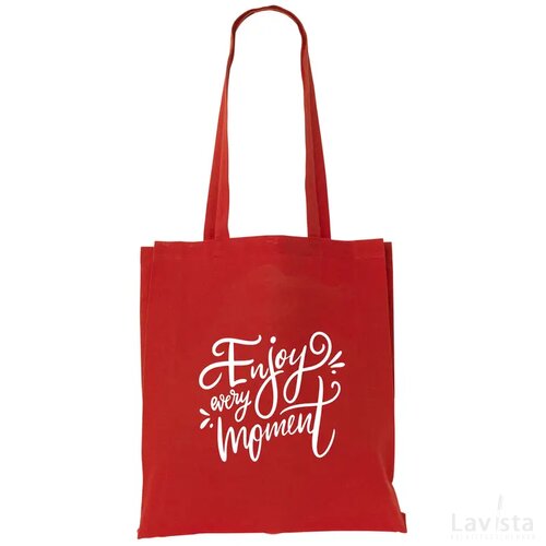 Colour Square Bag Grs Recycled Cotton (150 G/M²) Tas Rood