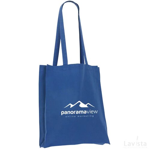 Colour Square Bag Grs Recycled Cotton (150 G/M²) Tas Blauw