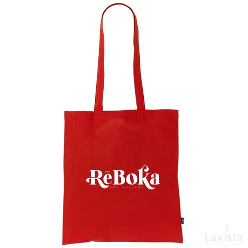 Shoppy Colour Bag Grs Recycled Cotton (150 G/M²) Tas Rood