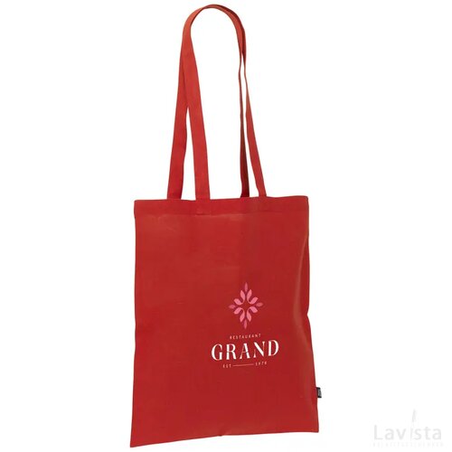 Shoppy Colour Bag Grs Recycled Cotton (150 G/M²) Tas Rood