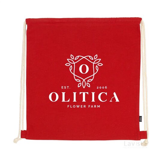 Promocolour Grs Recycled Cotton Backpack (150 G/M²) Rood