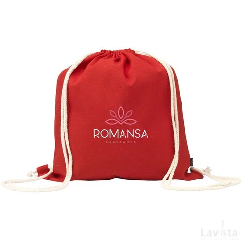 Promocolour Grs Recycled Cotton Backpack (150 G/M²) Rood