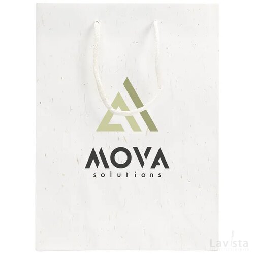 Leaf It Bag Gerecycled Met Strovezels (180 G/M²) M Wit