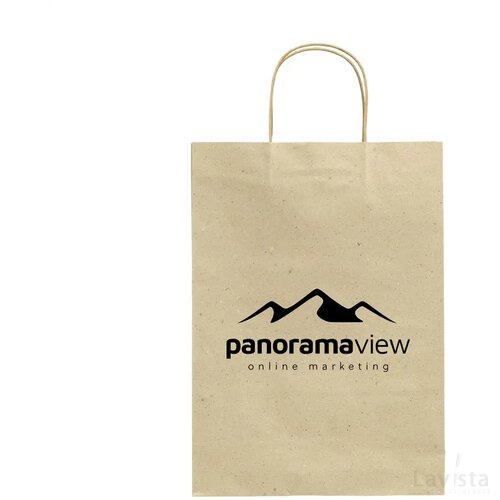 Leaf It Bag Gerecycled Graspapier (120 G/M²) L Bruin