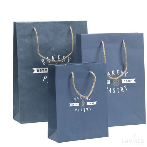 Leaf It Bag Gerecycled Met Jeansvezels (180 G/M²) M Donkerblauw