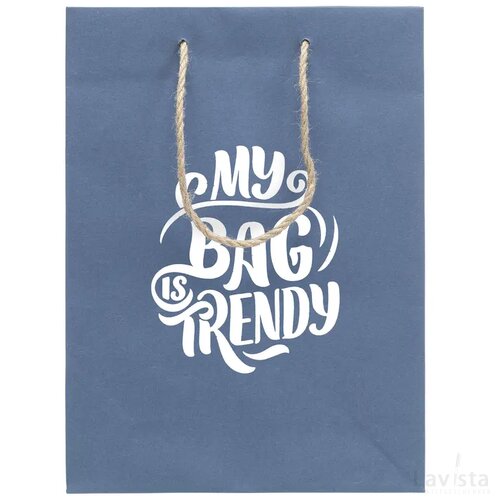 Leaf It Bag Gerecycled Met Jeansvezels (180 G/M²) M Donkerblauw