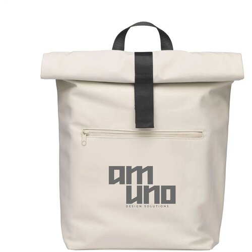 Lennon Roll-Top Recycled Pu Backpack Rugzak Beige