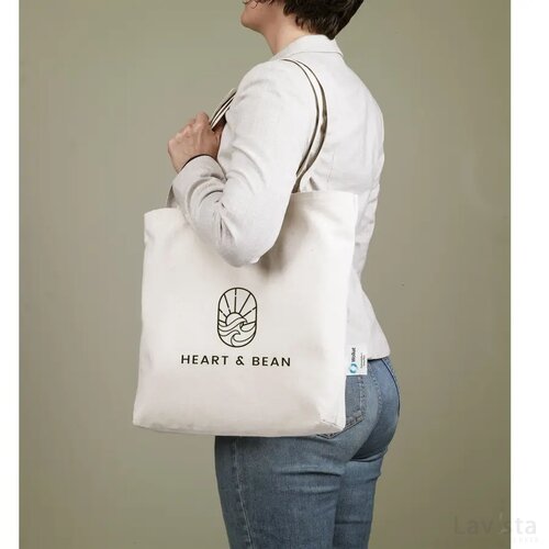 Wolkat Rabat Recycled Textile Shopper Winkeltas Beige