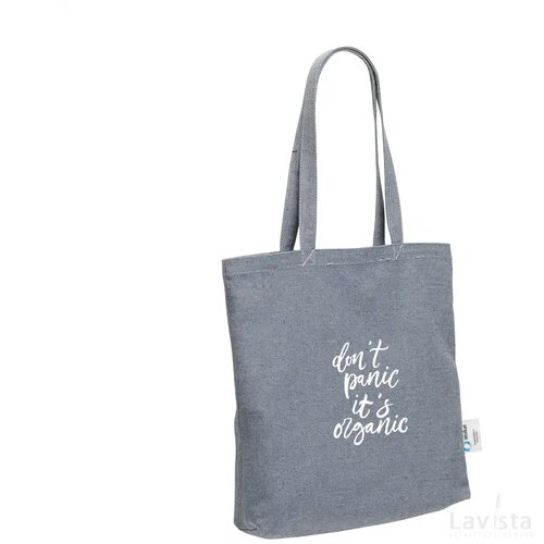 Wolkat Rabat Recycled Textile Shopper Winkeltas Blauw